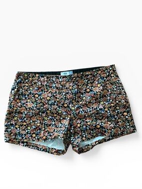 Old Navy Black Floral Jean Shorts